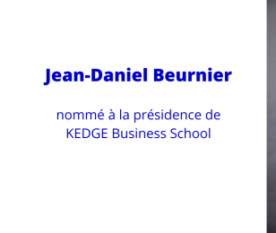 kedge business school nouvelle présidence