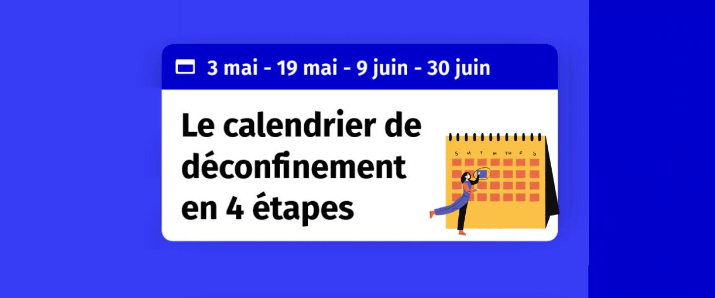 calendrier déconfinement en 4 étapes mai-juin 2021
