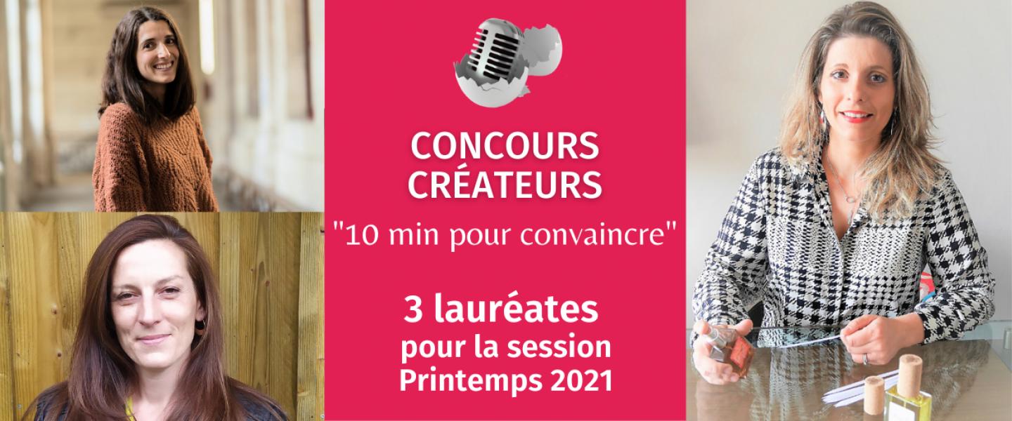 Semaine de la Création d’entreprise : 3 lauréates au concours de la session printemps 2021
