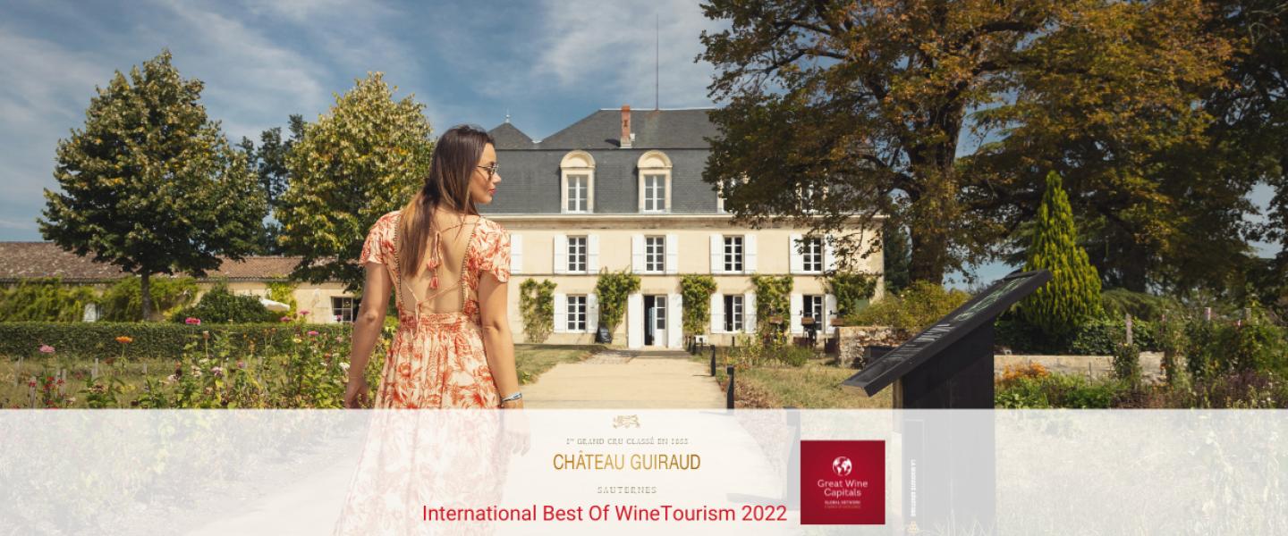 Château Guiraud sacré International Best Of Wine Tourism 2022