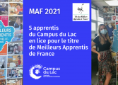 MAF 2021 - 5 apprentis du Campus du Lac selectionnés